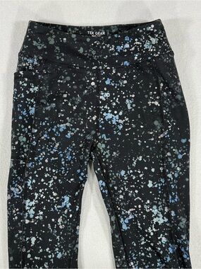 Tek Gear Girls’ Athletic Leggings Metallic Printed Size Large 10/12 Activewear